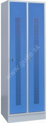 Kovov atnkov skria GS2 600 na sokli, perfor. dvere, cylindrick zmok RAL 7035/5015