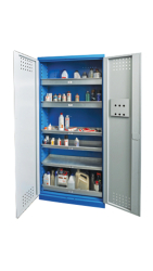 Skria chemick 580, 3+1 vaika,perfor. dvere, rozvorov zmok, RAL 5015/7001