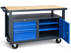 Prac.st�l ZD na koliesk�ch 1190x600x850, RAL 7016/5015