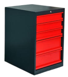 Skrinka 5  zsuvkov, RAL 7016/3000