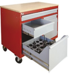 Pojazdn pracovn stl DENNER na NC Frzy, RAL 3000/7001
