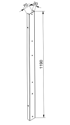 Driak perforovanej steny alebo skrinky PREMIUM LINE nad pracovn stl, RAL 9005