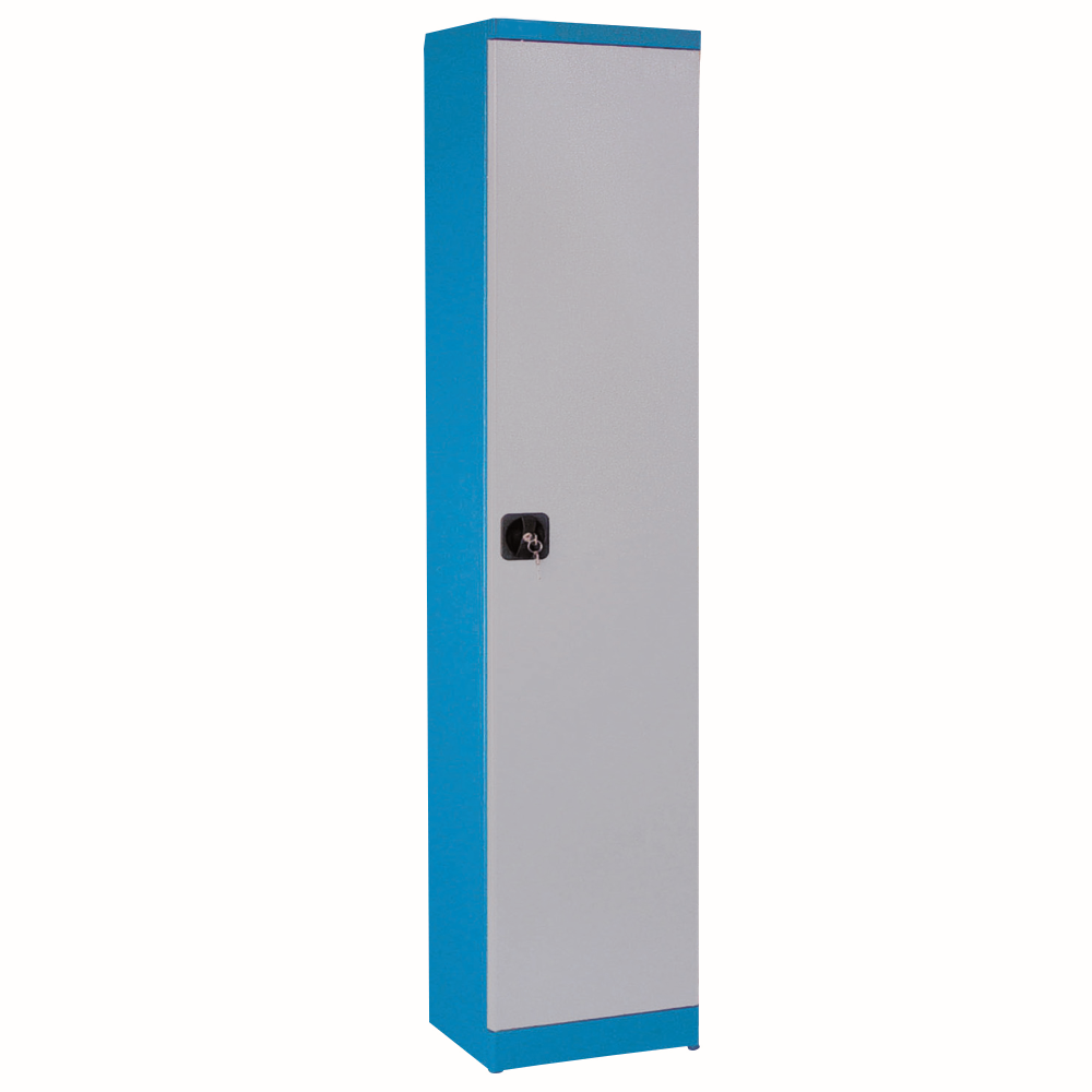 Kovov� kancel�rska skri�a 1-dverov�, �zka, uzamykate�n�, RAL 5015/7001