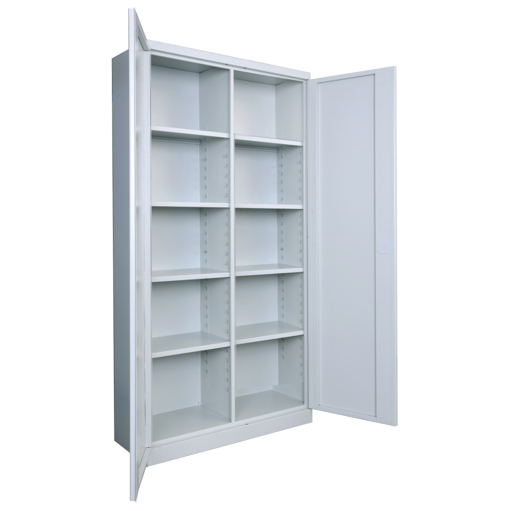 Kovov� kancel�rska skri�a TECHNIK 1920, 8-policov�, uzamykate�n�, RAL 7035/7035