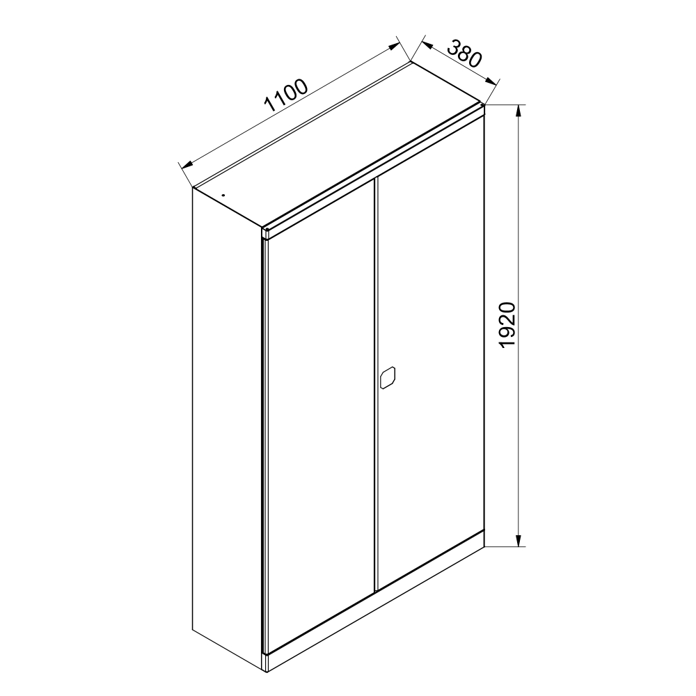 Kovov� kancel�rska archiva�n� skri�a Typ C, uzamykate�n� 0