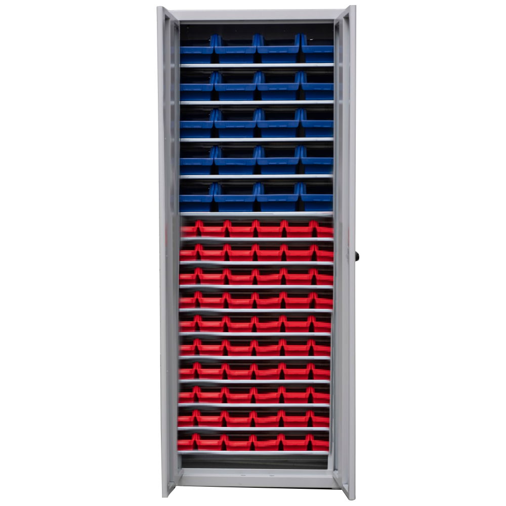 Kovov� skri�a na plastov� boxy a krabi�ky, 14-policov�, uzamykate�n�