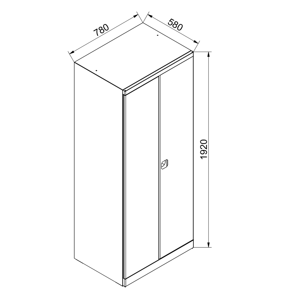 Kovov� skri�a na spisy a n�radie PREMIUM LINE, uzamykate�n�, RAL 9005/5003MZ
