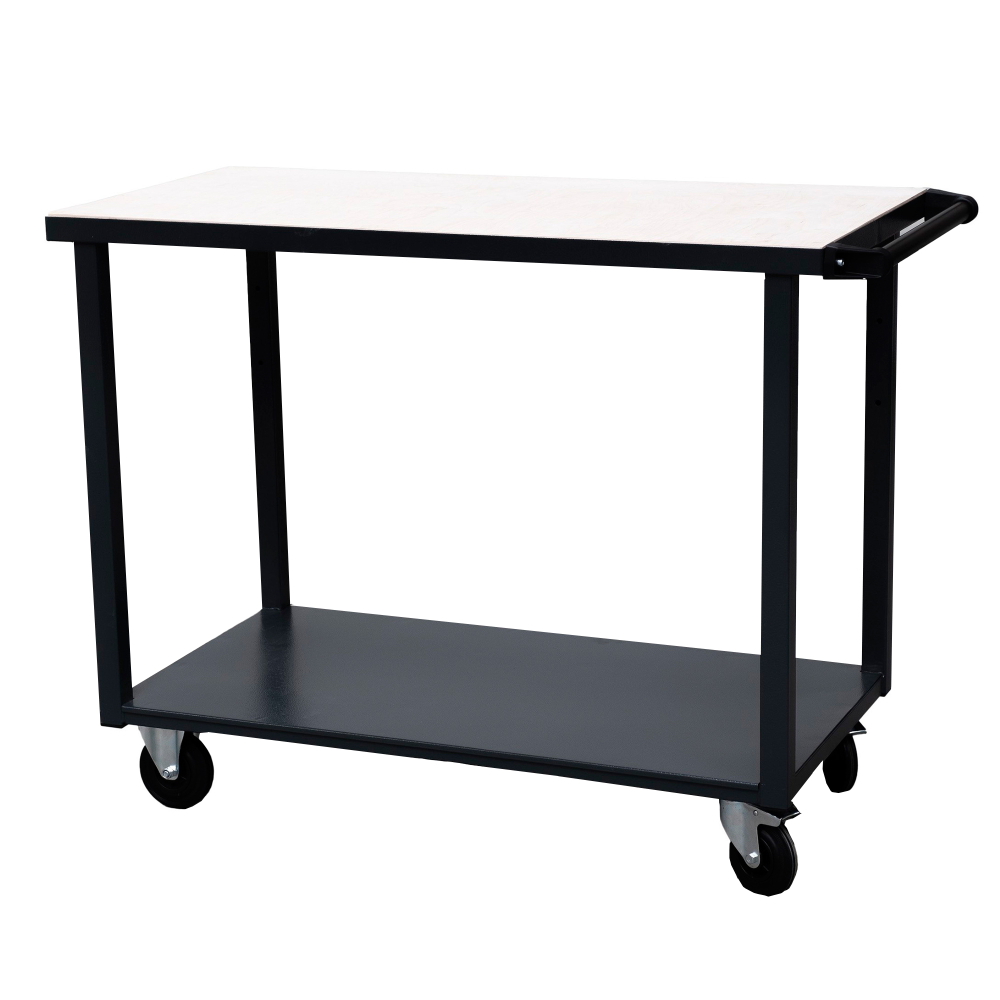 Kovov� dielensk� pracovn� st�l na kolieskach 1200, RAL 7016, P1200SW