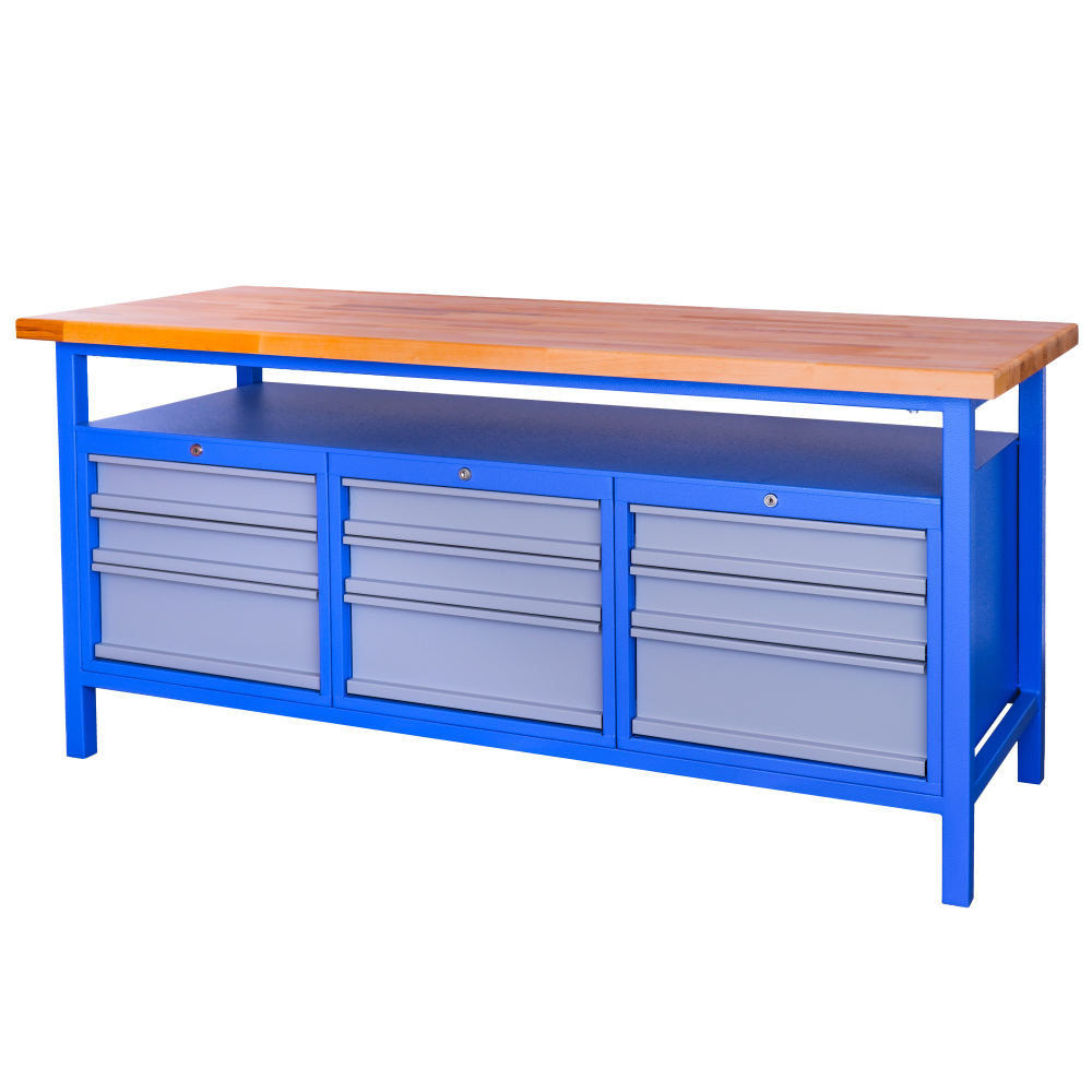 Kovov� dielensk� pracovn� st�l so z�suvkami, 1700 mm