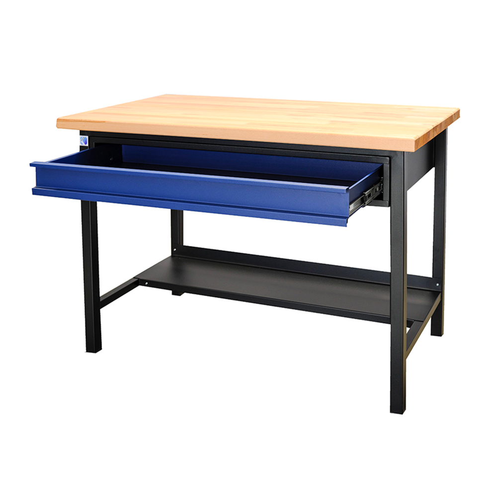 Kovov� dielensk� pracovn� st�l so z�suvkou, PREMIUM LINE, 1200 mm 02