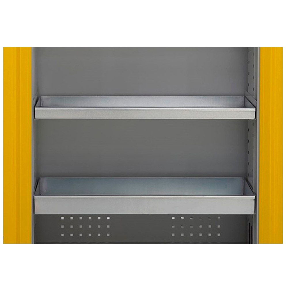 Pozinkovan� vani�ka do kovovej chemickej skrine, h�bka 380, n�zka