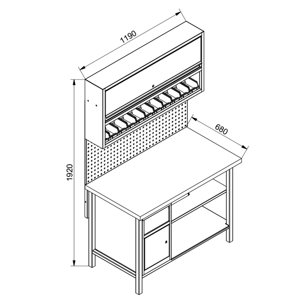 Zostava dielensk�ho n�bytku PREMIUM LINE KPS 01